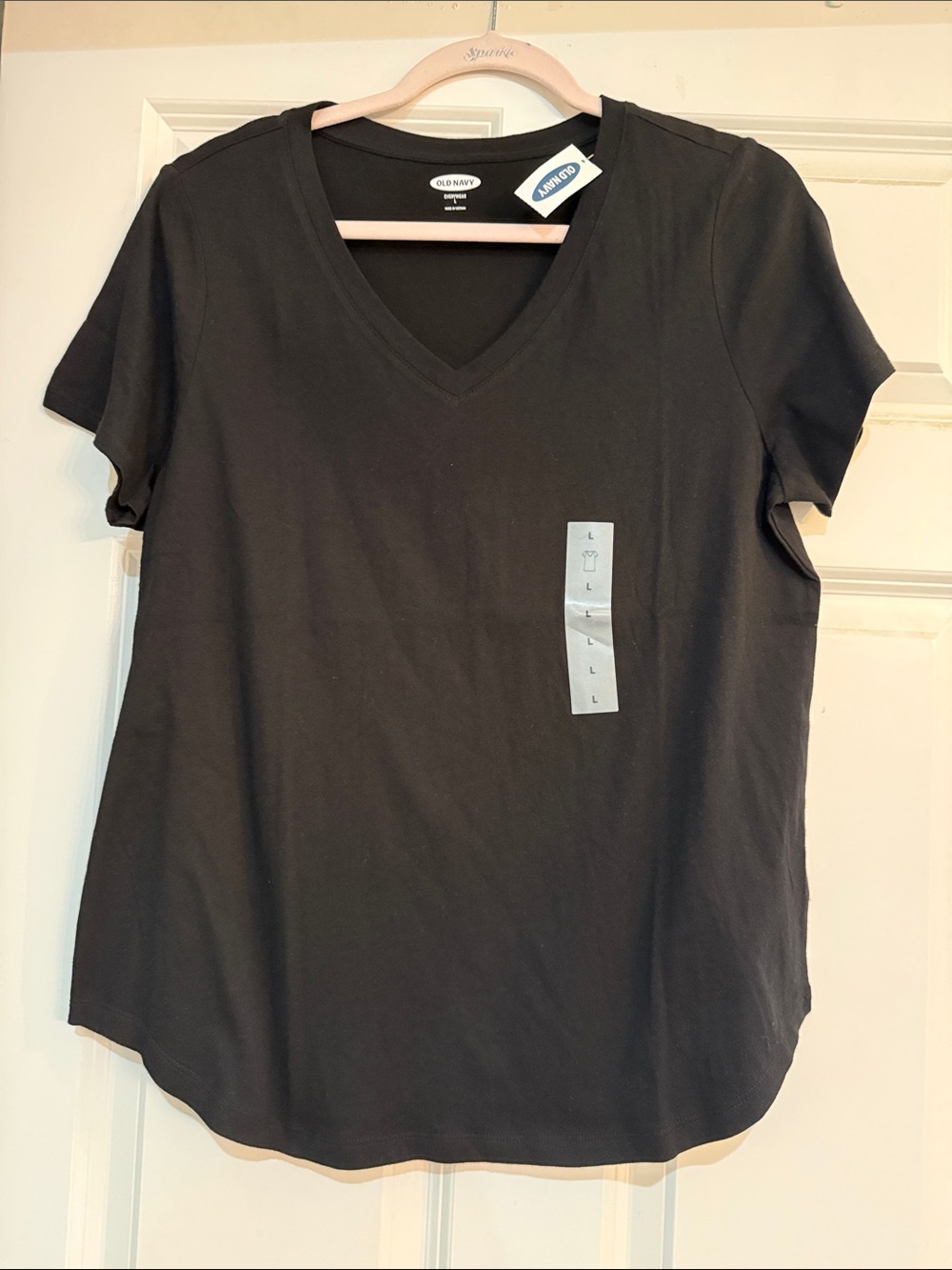 Old Navy Black V-Neck Short Sleeve Tee